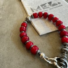 画像3: 【Mel.】Sterling Silver x Beads Bracelet(White Heart) (3)