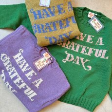 画像1: -HAVE A GRATEFUL DAY- WOOL KNIT CREW (1)